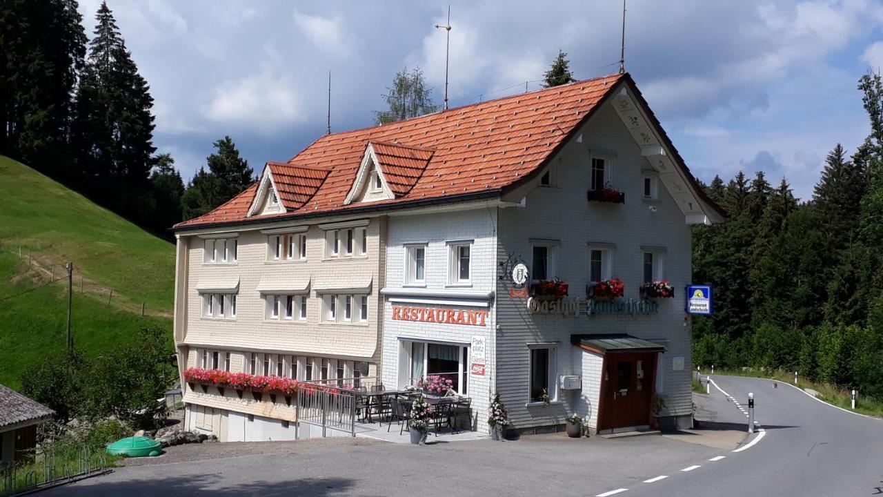 Schwellbrunn,Ferienwohnung Mit Saentissicht Exteriör bild